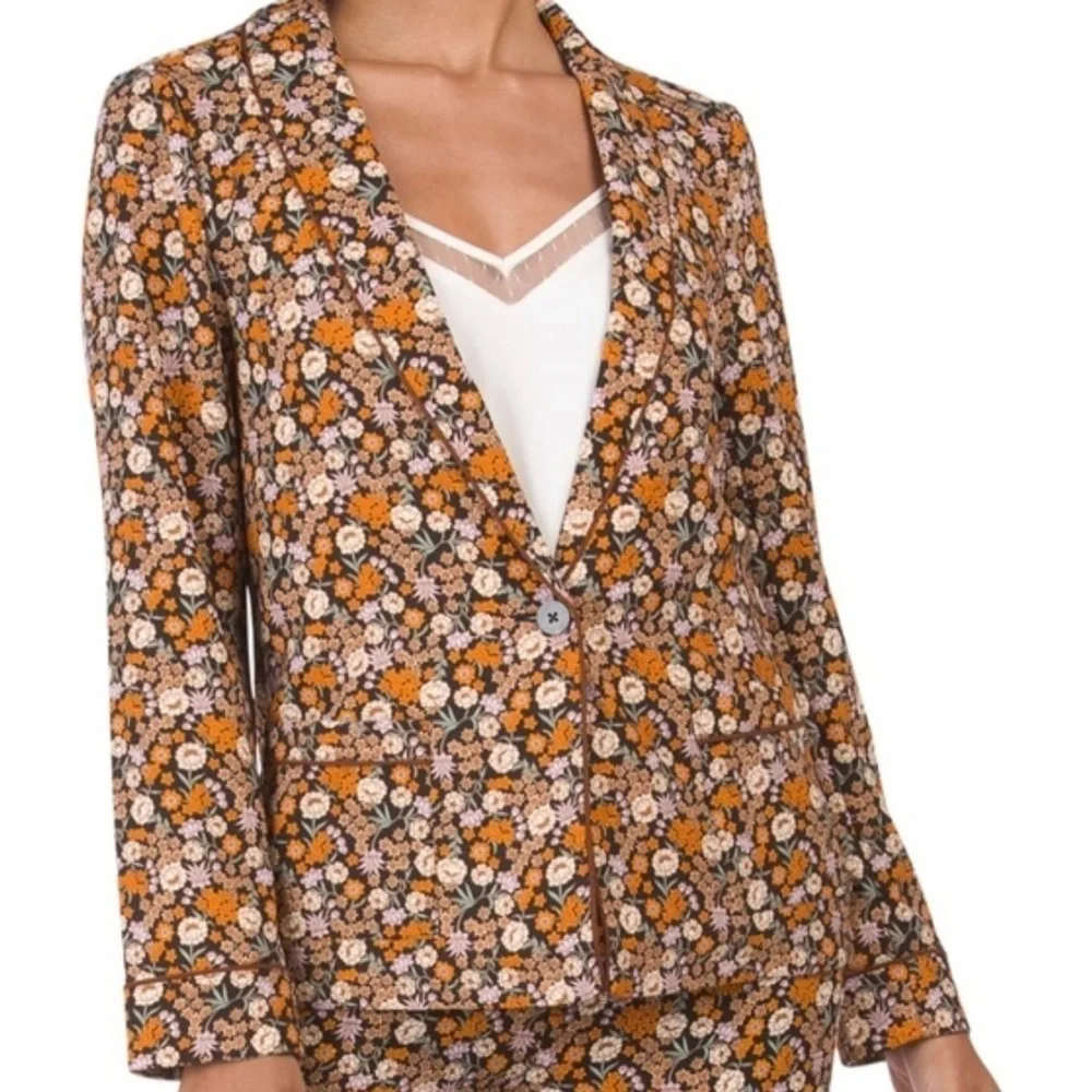 Scotch & Soda Floral Print Pyjama Blazer Multicolor Size XS Cottagecore NWOT